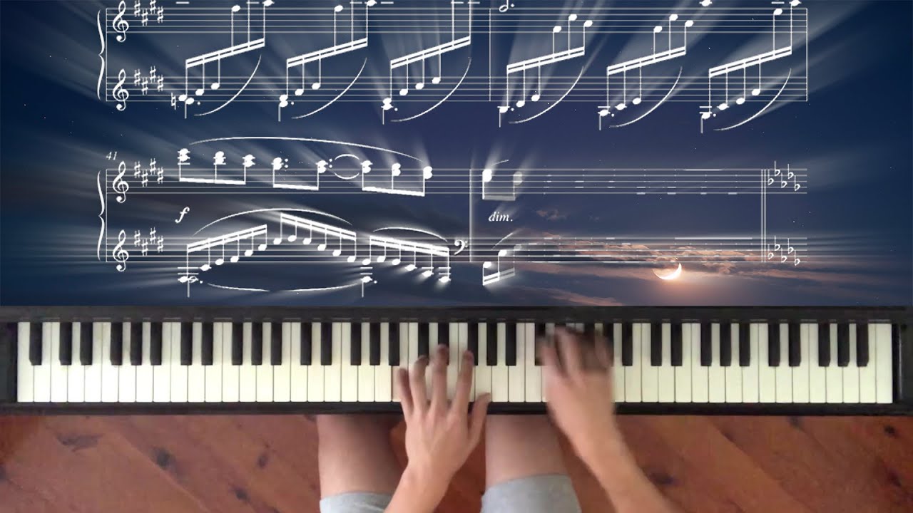 Debussy - Clair de Lune + animated sheet music
