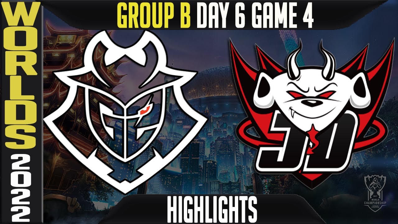 G2 vs JDG Highlights | Worlds 2022 Day 6 Group B Game 4 | G2 Esports vs JD Gaming