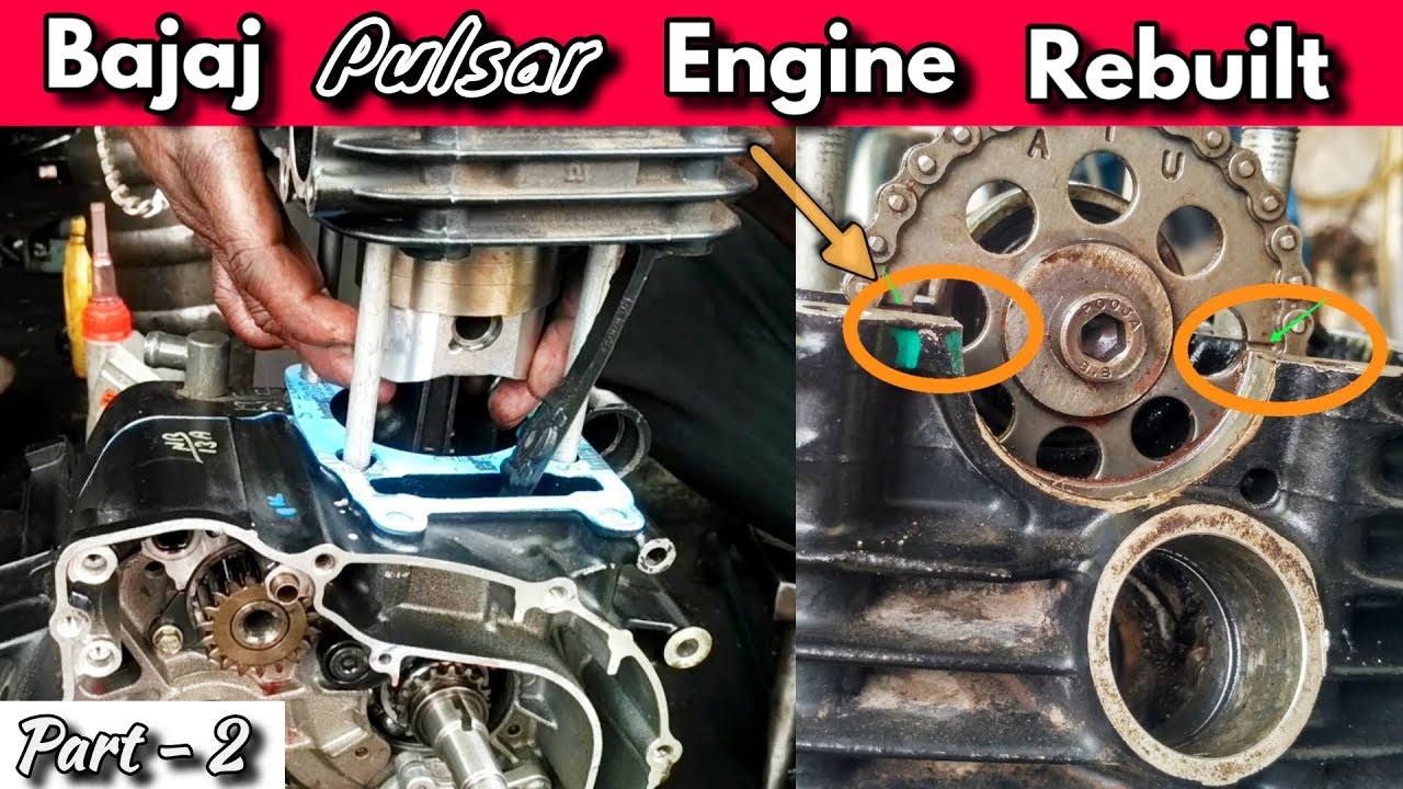 Bajaj Pulsar Engine Assembly / part -2 / Rockfort Motor Works