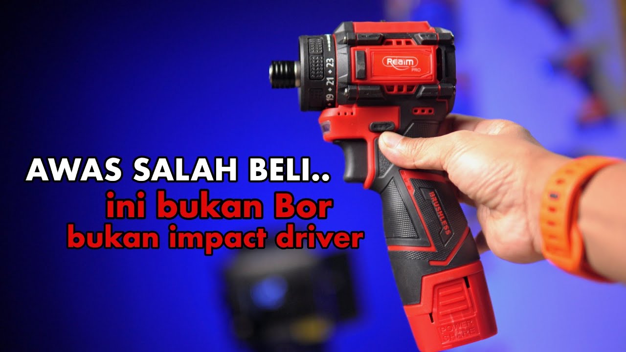 Nyekrup ringan gk kebablasan & gk pake mikir!! - REAIM 16V CORDLESS BRUSHLESS SCREW DRIVER