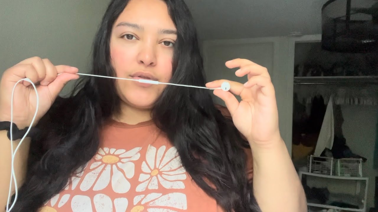 asmr apple mic eating