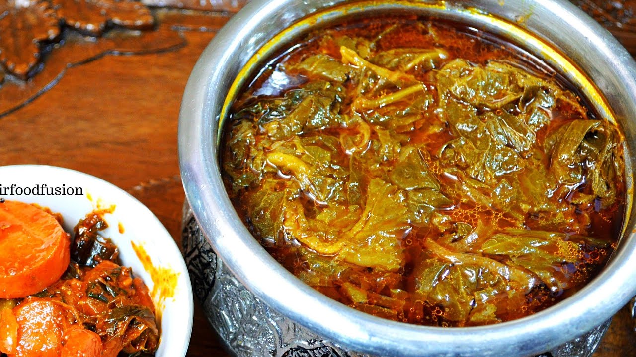 kashmiri haakh recipe | Kashmir ka Saag | how to make collard greens in kashmiri style | KFF Recipe