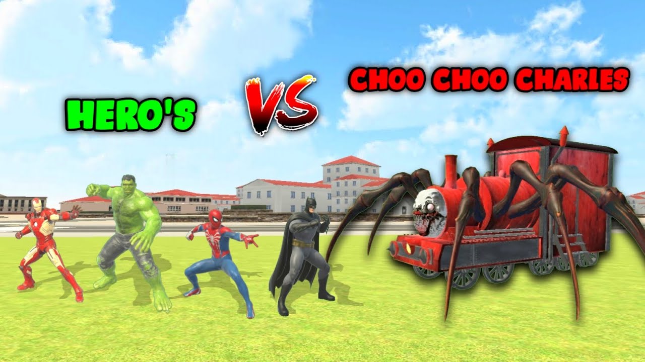 💥Giant Choo-Choo Charles vs Superheroes | Epic Monster Battle in Indian Theft Aura 