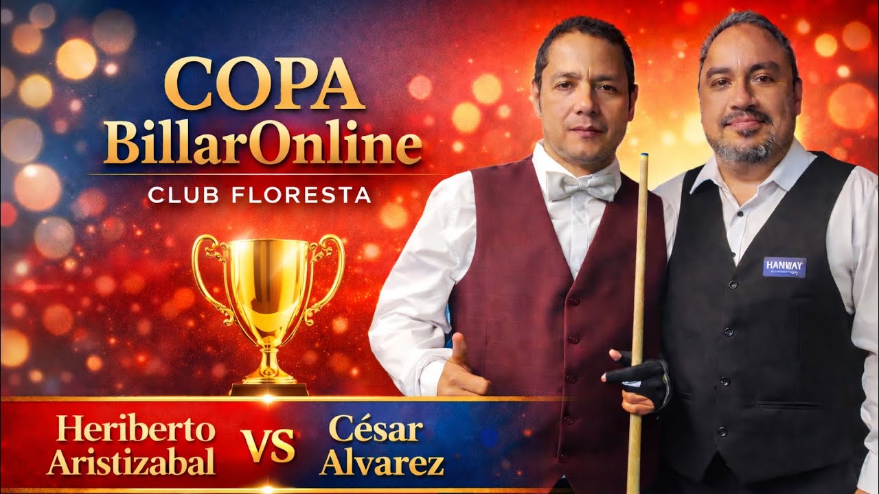 DOMINIO TOTAL!! | Heriberto ARISTIZABAL vs César ÁLVAREZ | Copa BillarOnline | 3 Cushion Billiards