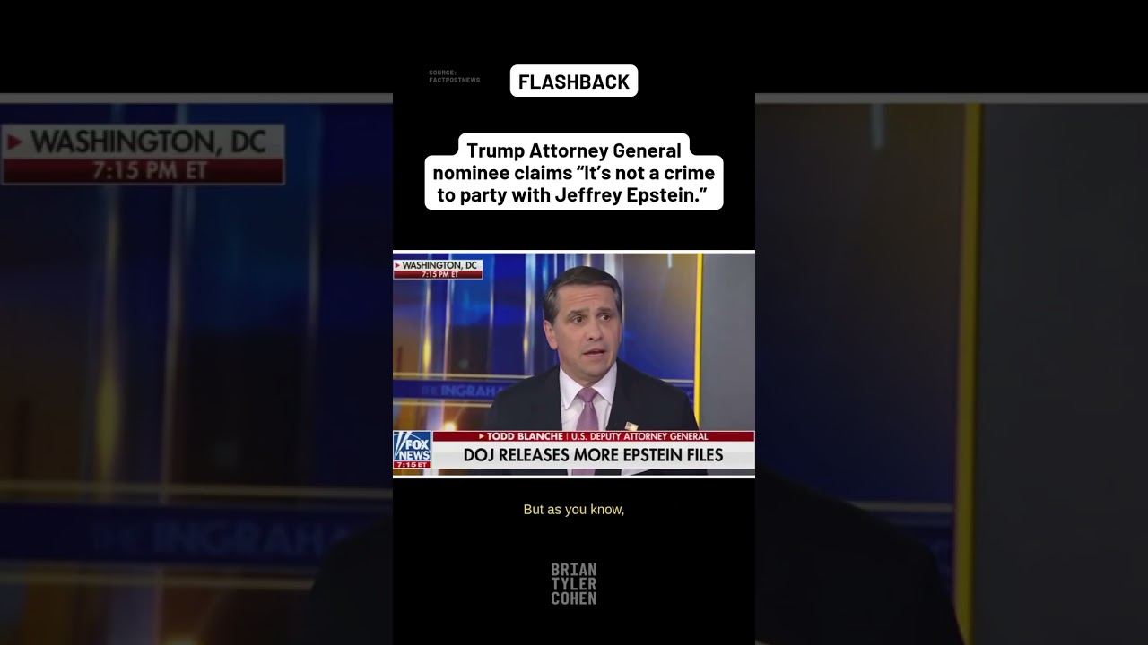 Trump Attorney General nominee: &ldquo;It&rsquo;s not a crime to party with Jeffrey Epstein&rdquo;