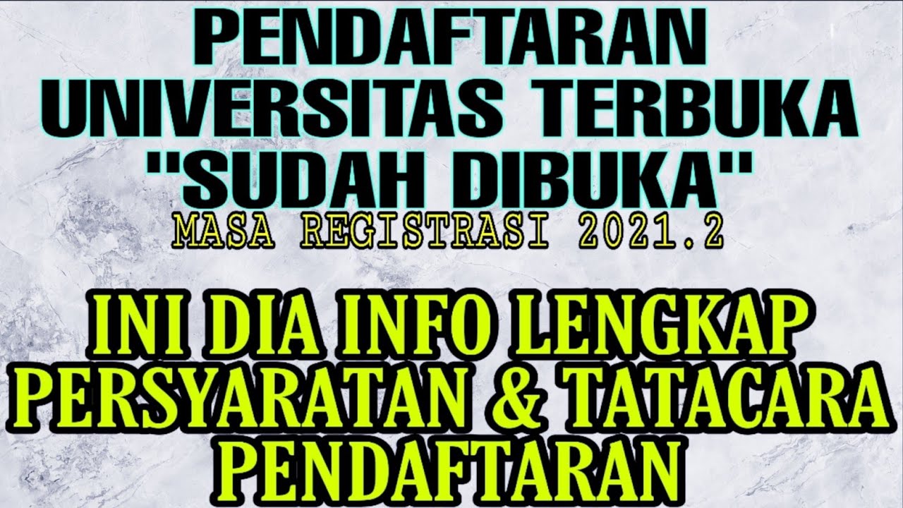 TUTORIAL DAFTAR ONLINE UT 2021 |  sia.ut.ac.id | Berikut Persyaratan Lengkapnya Selamat Datang di UT