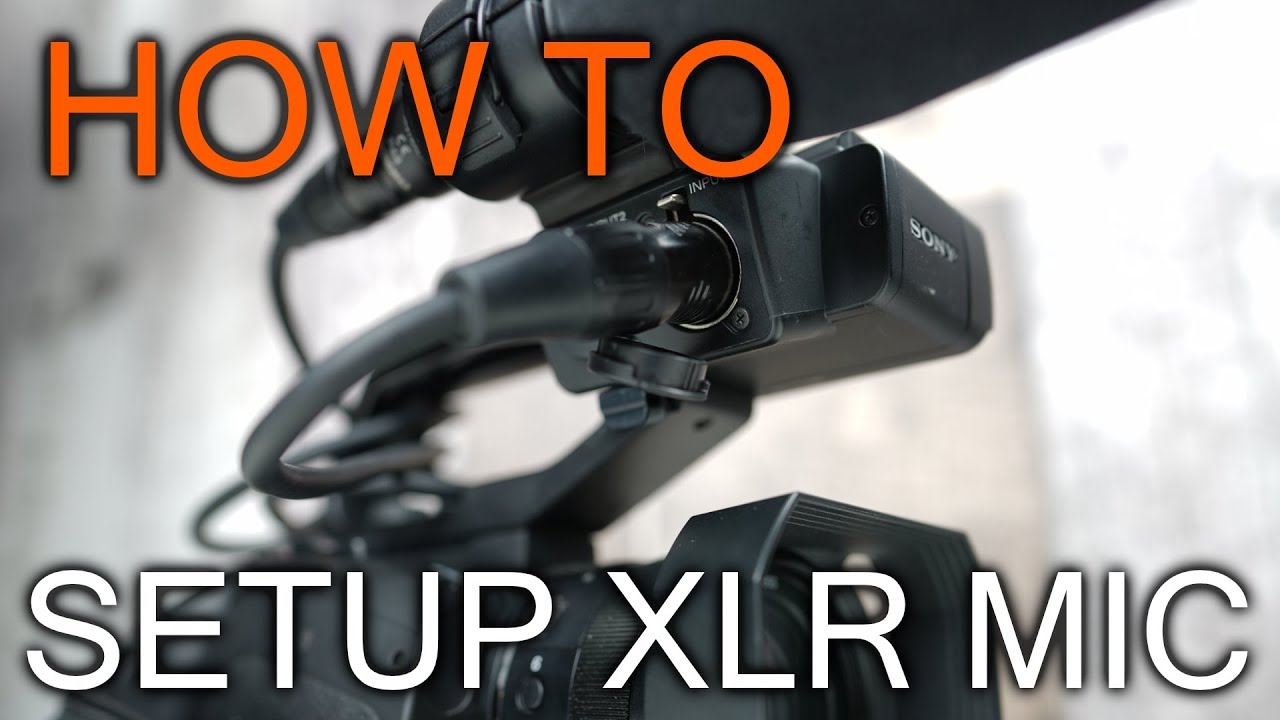How to setup XLR Microphone on Sony Camcorder NX80