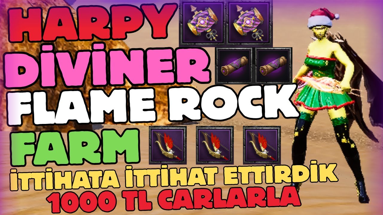 HARPY-DİVİNER -FLAME ROCK FARM - ETKİNLİK - LUCK DRAW &Ouml;D&Uuml;L - İTTİHATA İTTİHAT ETTİRDİK - RİSE ONLİNE