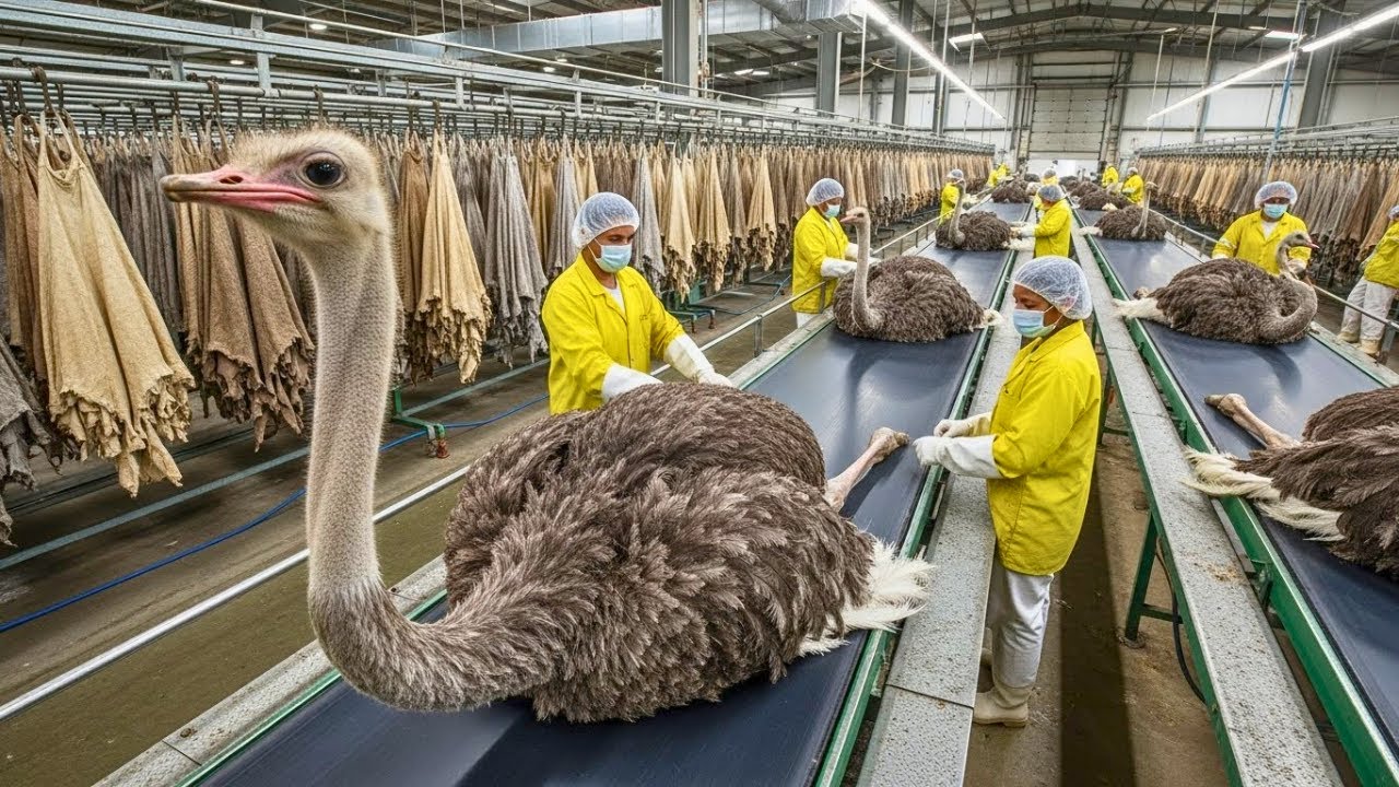 Inside the Ostrich-Leather Factory: How Smooth Ostrich Skin Becomes Premium Fashion | Full Process