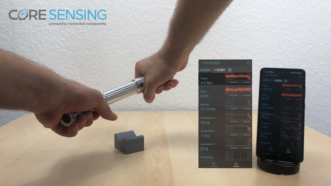 Sensorische Gelenkwelle / Sensory cardan shaft by core sensing GmbH