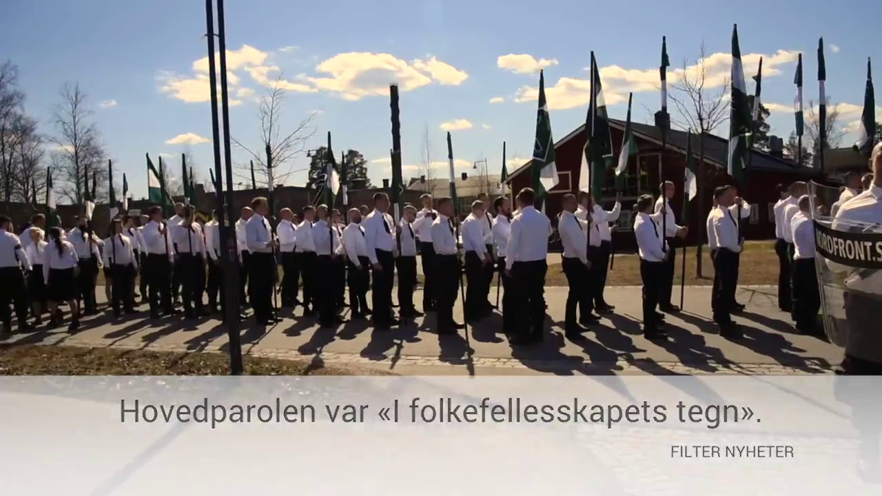 Nynazister marsjerer i Falun 1. mai 2017
