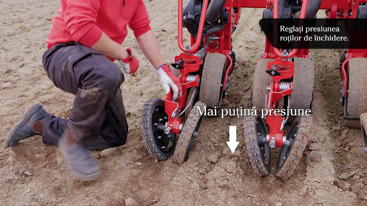 Reglajele pe unitate de rând ale semănătorii Väderstad Tempo