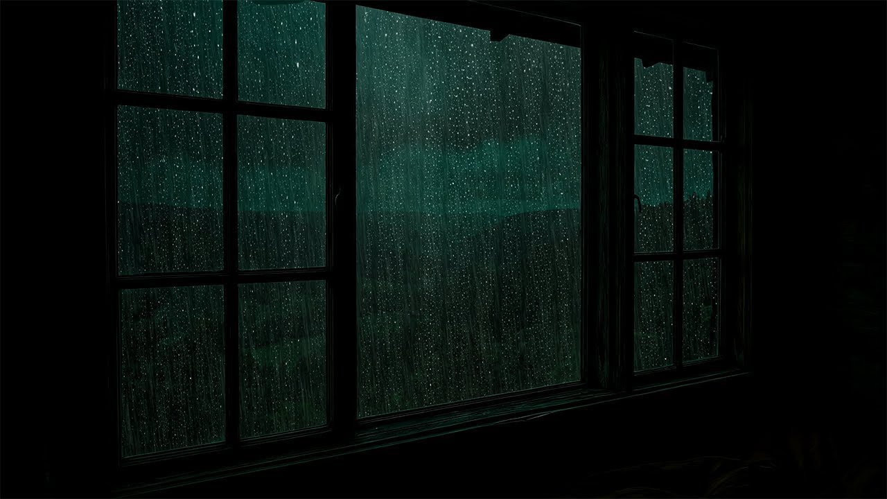 Soothing Rainfall at the Window | Calm Night Sounds to Ease Your Mind and Sleep Well