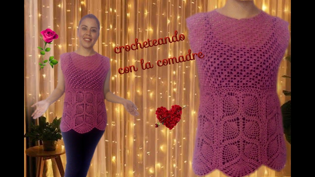 Tutorial Blusa Lucy Parte # 1 Crocheteando con la Comadre💖👠💓👚