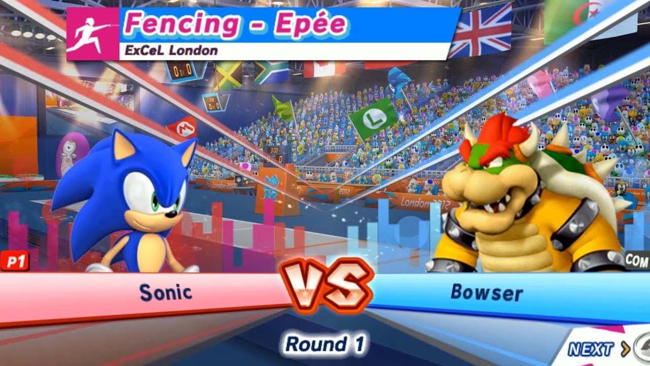 Mario & Sonic At The London 2012 Olympic Games Fencing #43 With Mario & Sonic ( Com Hard )
