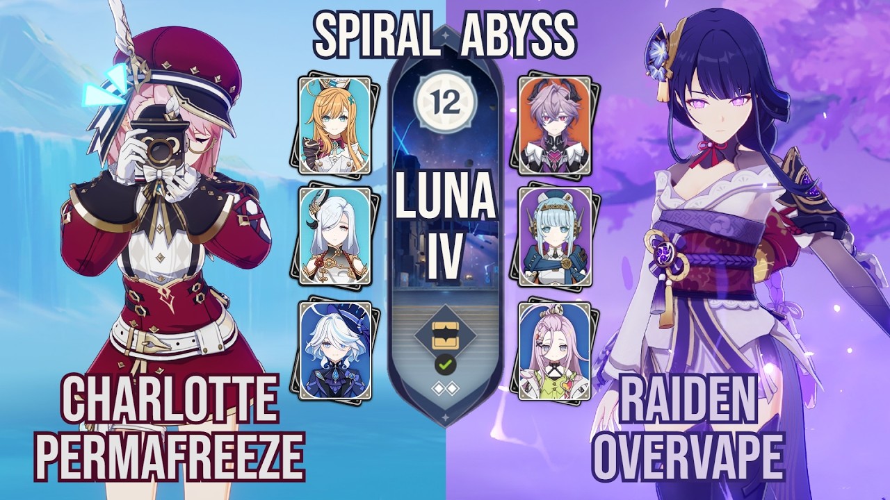 Charlotte Permafreeze x Raiden Overvape | Spiral Abyss 6.3 / Luna IV | Genshin Impact