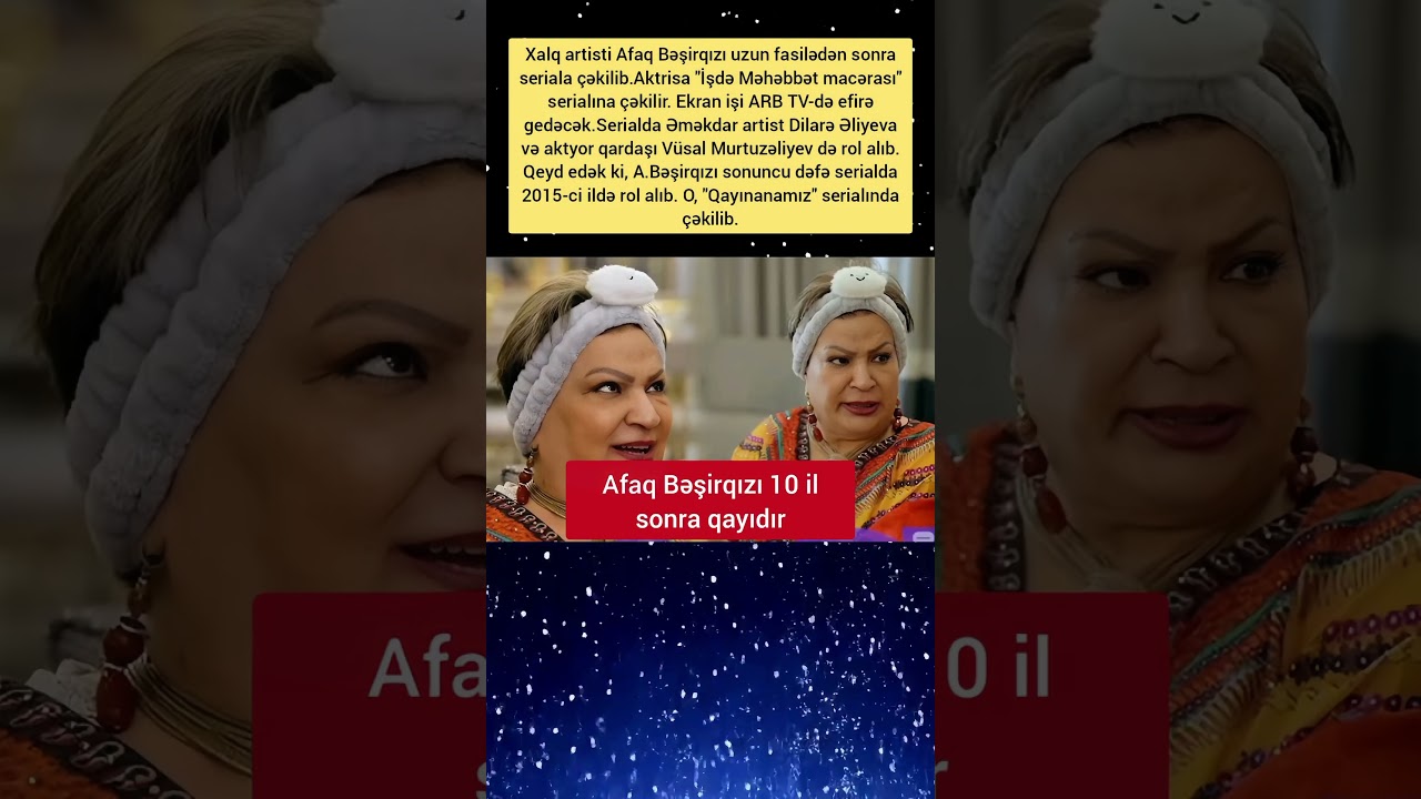 Afaq Bəşirqızı 10 il sonra qayıdır #shorts #xebermediaaz