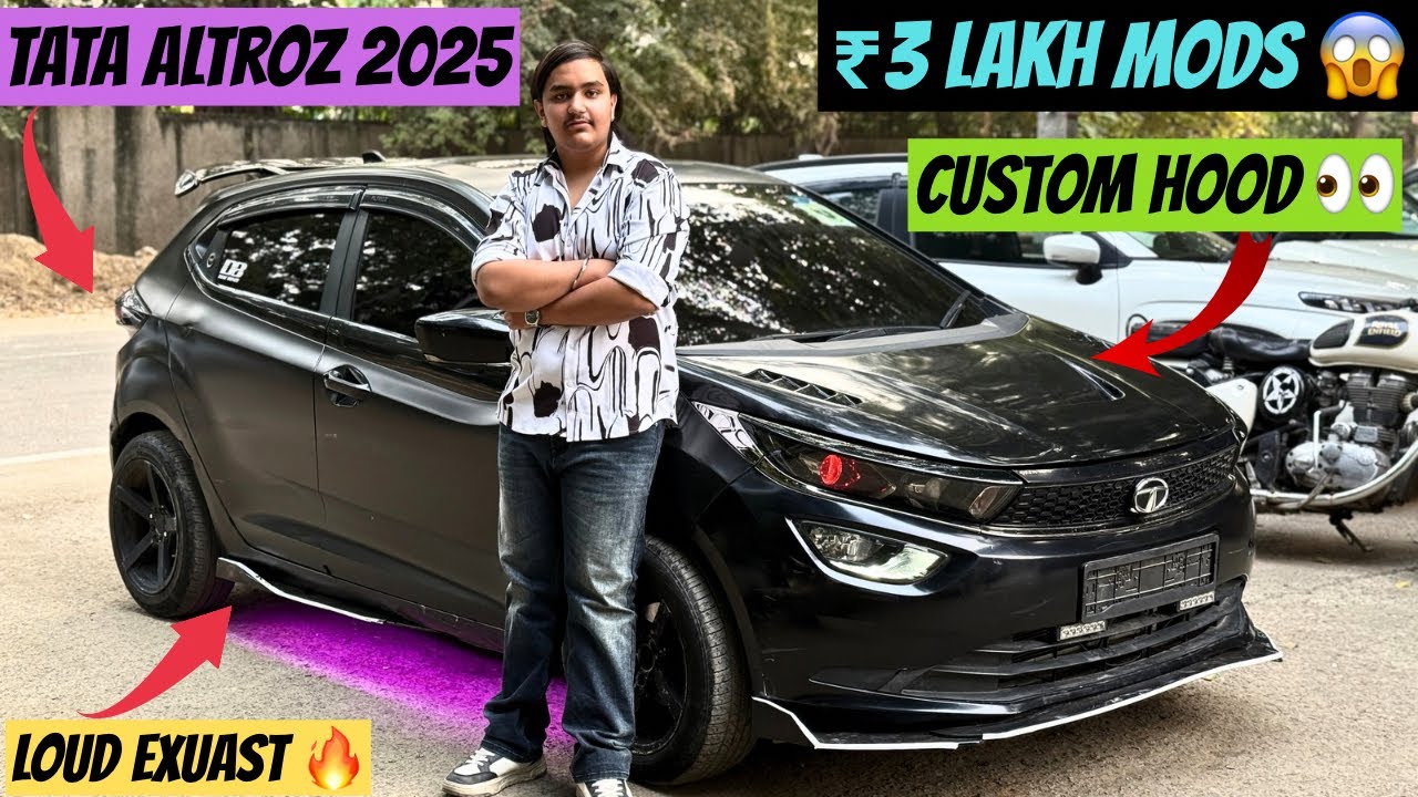 Tata Altroz 2025 ₹3 Lakh Modified Beast 😱 | Custom Hood + Loud Exhaust Setup 🔥