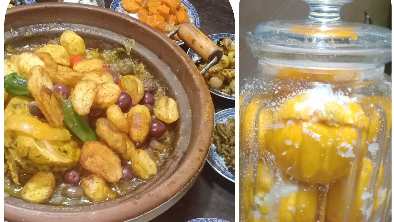 جواب على سؤالكم حول كيفية استعال الليمون المخلل/حمض مصير🍋 في الطبخ المغربي+طاجين الدجاج بالزيتون 🐔🐓