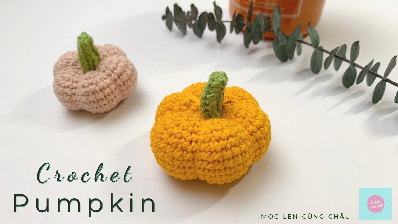 Easy Crochet Amigurumi Pumpkin Keychain| Hướng dẫn móc móc khoá quả bí đỏ Halloween| ChâuCrochet