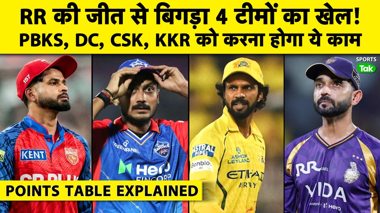 IPL PLAYOFF SCENARIO: Rajasthan Stay Alive, PBKS, KKR, DC & CSK Under Pressure For Final Playoff ...
