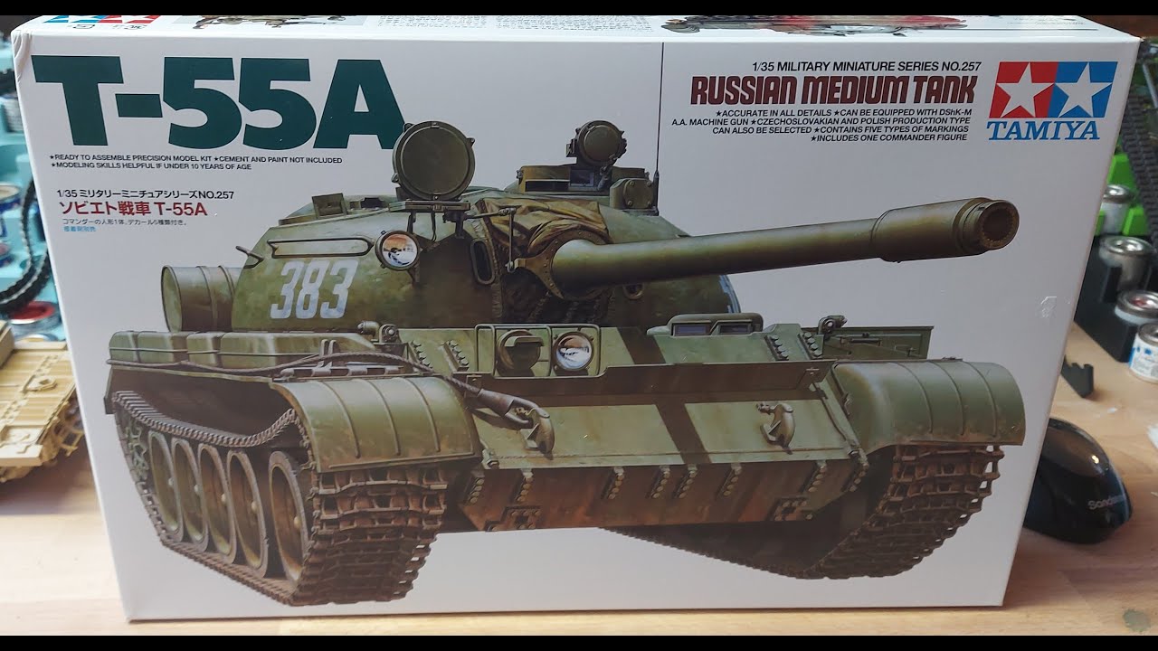 Tamiya 35257 1:35 T-55 A Russian medium tank Photo build
