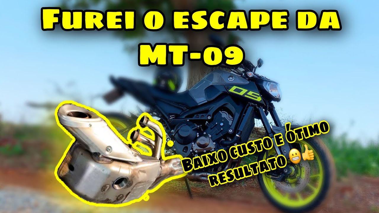 FURANDO ESCAPE DA MT09 Baixo custo e ótimo resultado (ficou top)