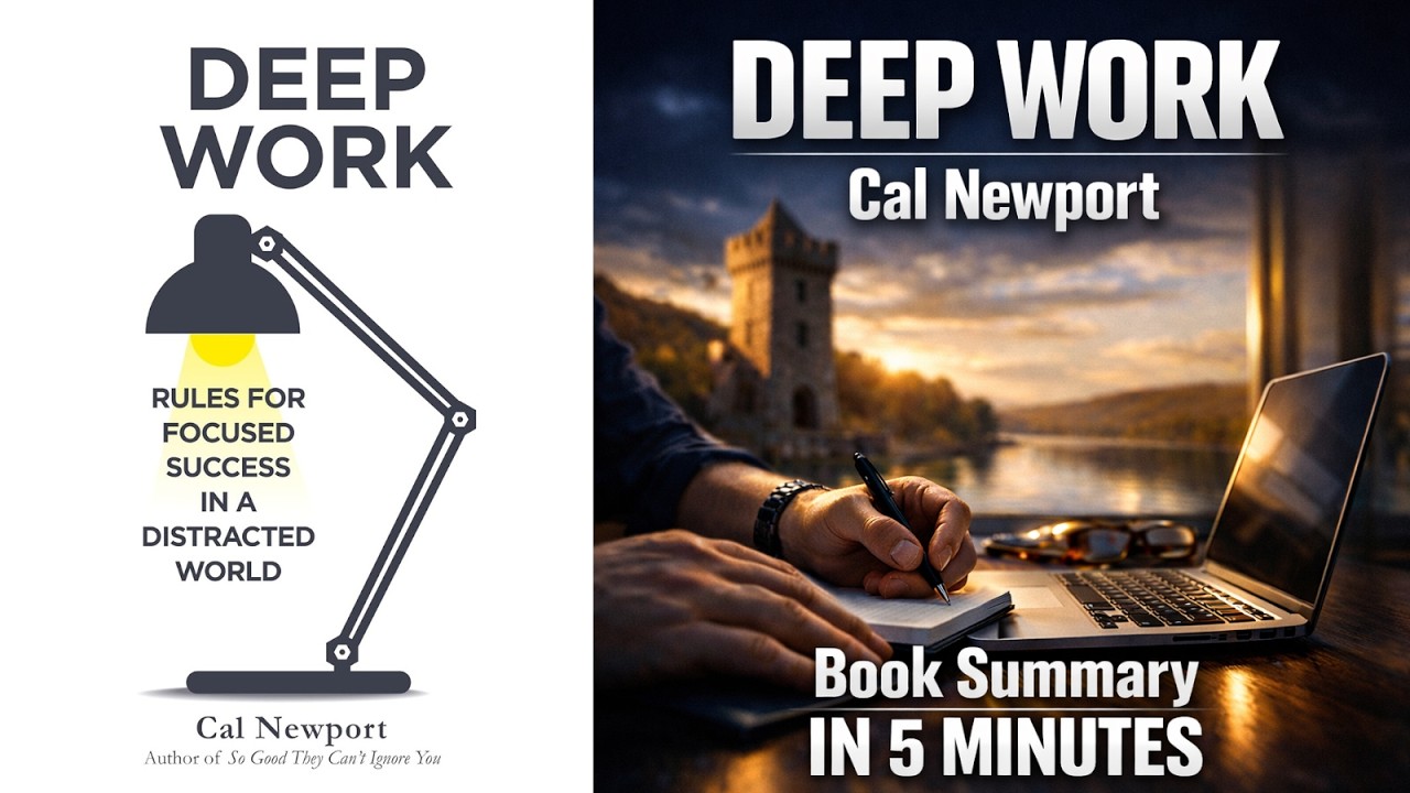 𝐃𝐞𝐞𝐩 𝐖𝐨𝐫𝐤 𝐁𝐨𝐨𝐤 𝐒𝐮𝐦𝐦𝐚𝐫𝐲 𝐢𝐧 𝟓 𝐌𝐢𝐧𝐮𝐭𝐞𝐬 - 𝐂𝐚𝐥 𝐍𝐞𝐰𝐩𝐨𝐫𝐭 | 𝐌𝐚𝐬𝐭𝐞𝐫 𝐅𝐨𝐜𝐮𝐬 & 𝐏𝐫𝐨𝐝𝐮𝐜𝐭𝐢𝐯𝐢𝐭𝐲