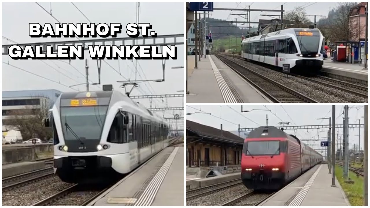 Züge beim Bahnhof St. Gallen Winkeln | Trains at St. Gallen Winkeln station (2021)