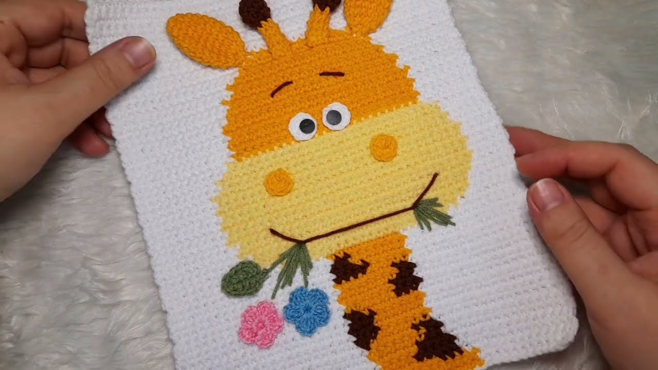 كروشيه معلقه جداريه ..زرافه 🦒 تابستري  #crochet #كروشيه
