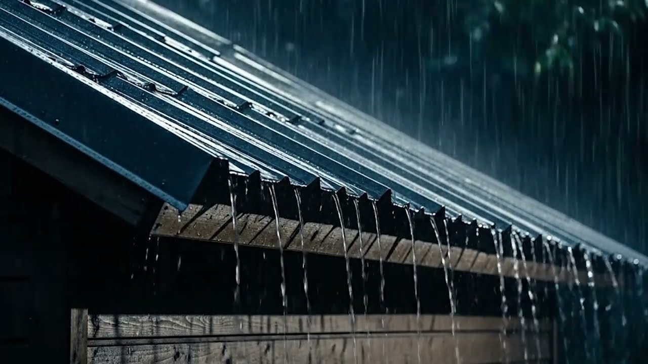 Deep Sleep Guaranteed | Heavy Rain & Thunder Rolling on Metal Roof at Night