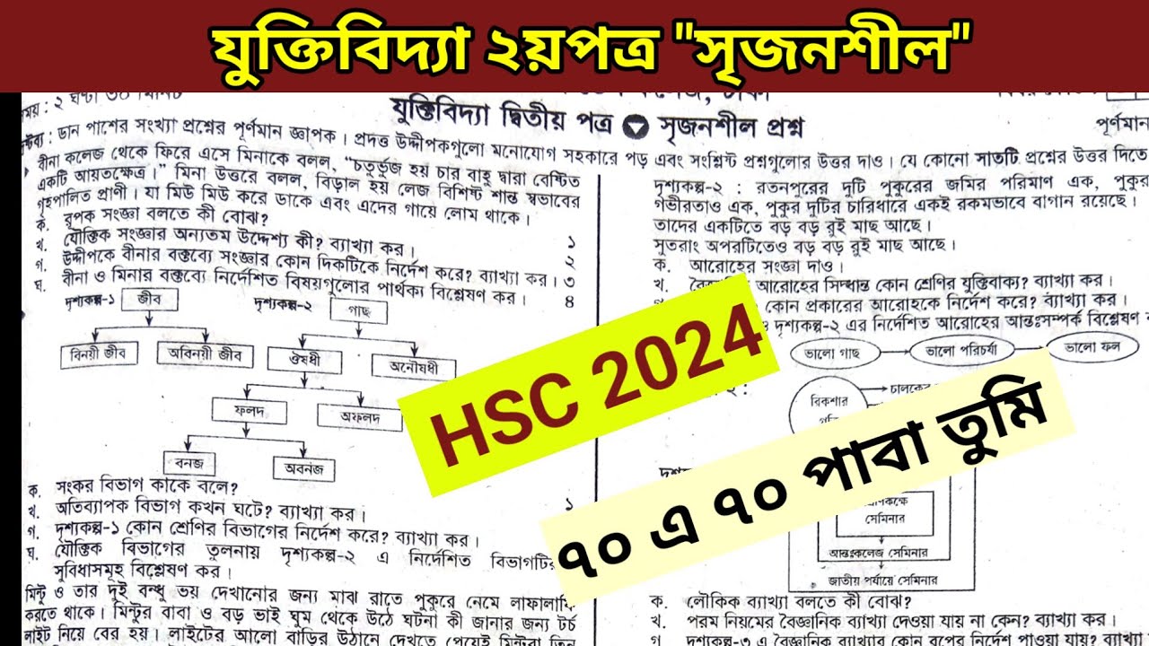 HSC 2025 যুক্তিবিদ্যা ২য়পত্র 