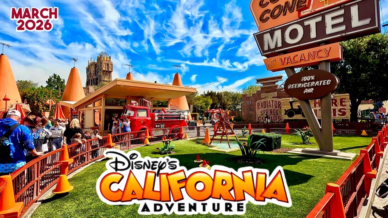 A FULL Walk Through Disneyland California Adventure: Characters, Rides & A Hilarious Ride Moment! 