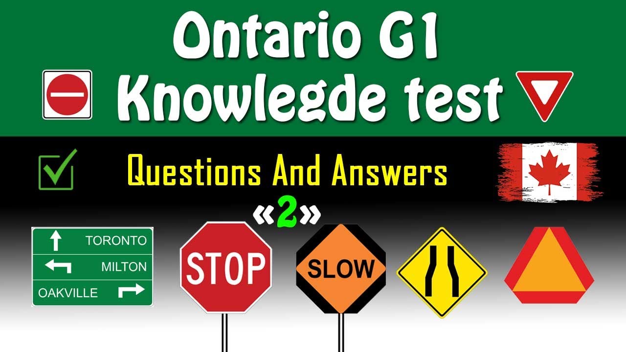 G1 Test Simulator - G1 Knowledge Test in Ontario 2025 - Ontario G1 Knowledge Test 2