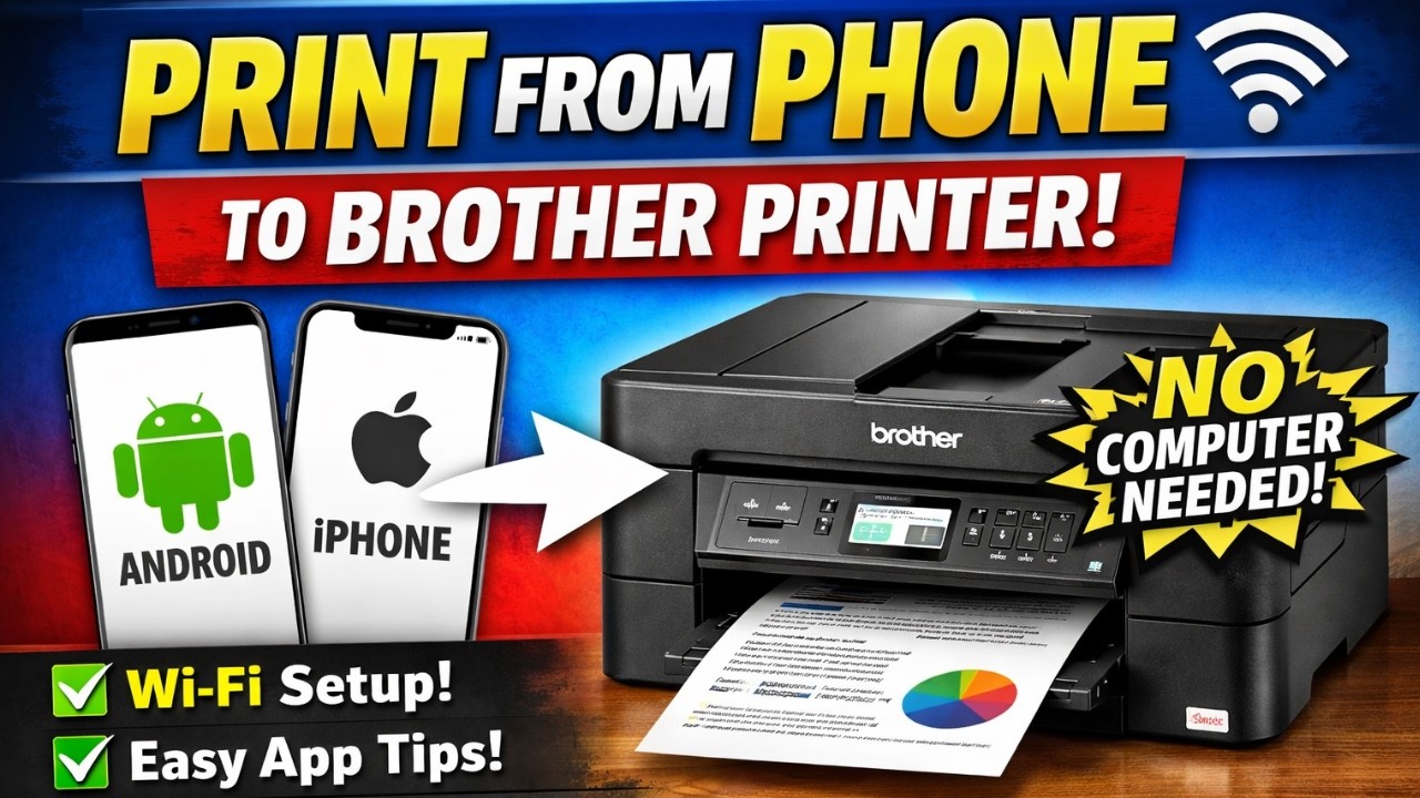 Как печатать с телефона на принтер Brother (Android и iPhone) | Простая инструкция по настройке W...