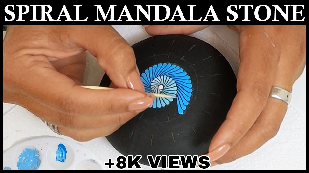 Spiral Mandala Dot Painting How To Paint Stones Dotting Artist Tutorial Art Mandalas #mandala #art