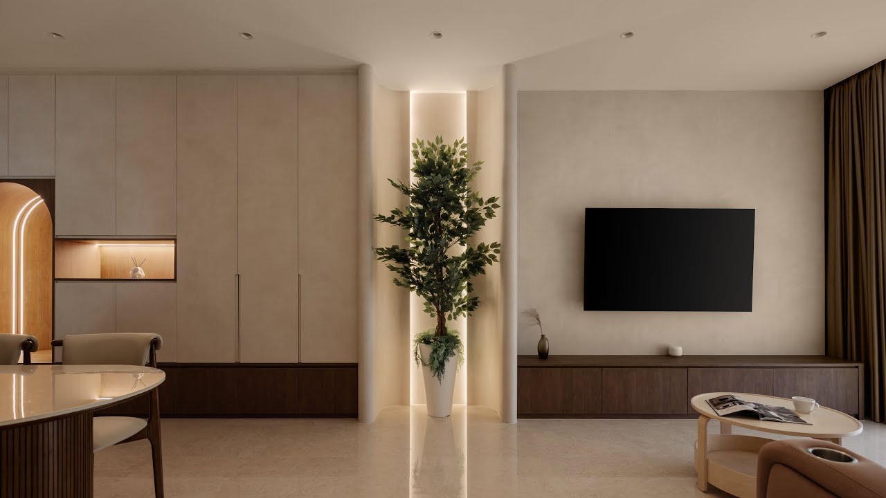 Inside A Modern Scandinavian Condo With A Tree At Its Heart | SG Interior Design