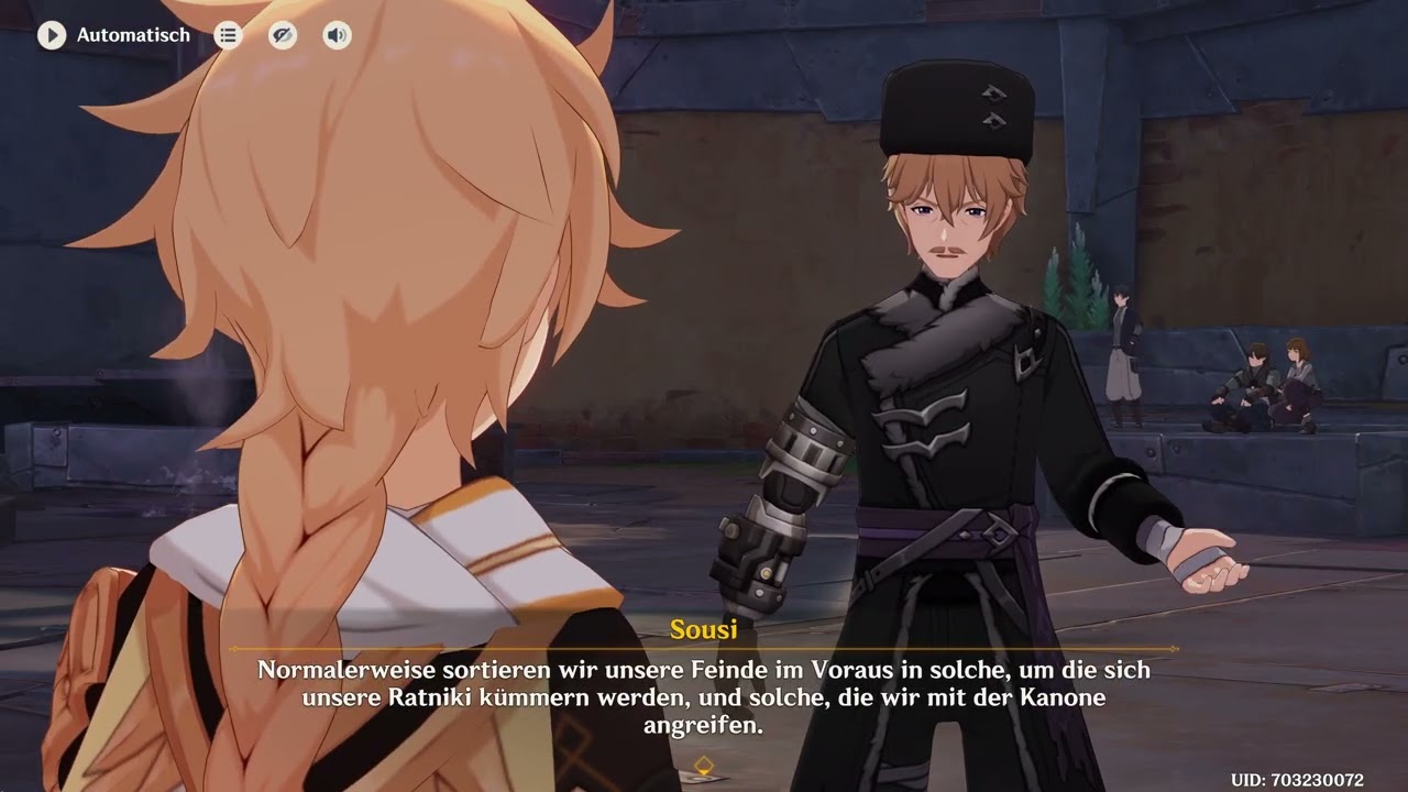 Genshin Impact, Gespräche über eine Kano die man reparieren muss, für was!?.