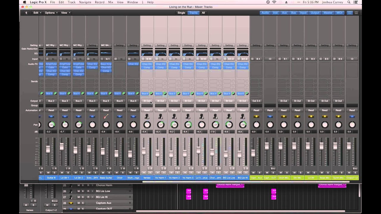 Logic Pro X - #66 - Mixing (part8): Aux Tracks, Busses, Submixes, Submasters