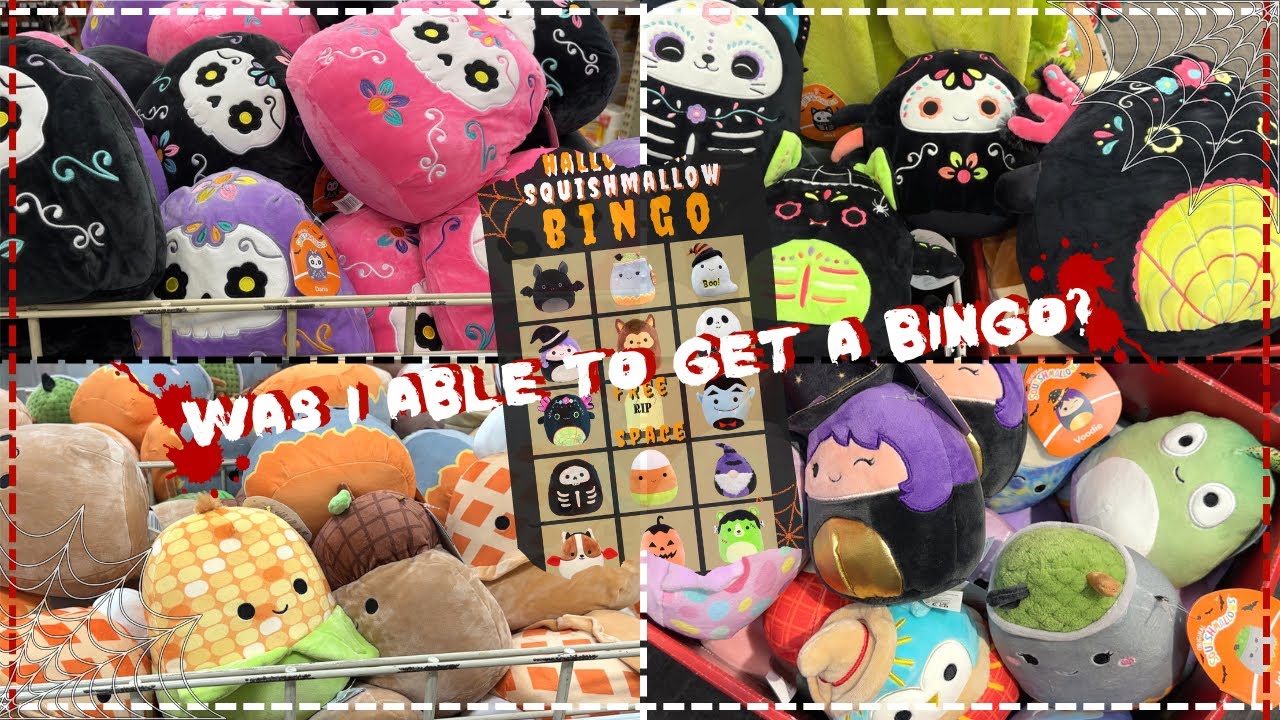 squishmallow hunting vlog - halloween bingo edition!
