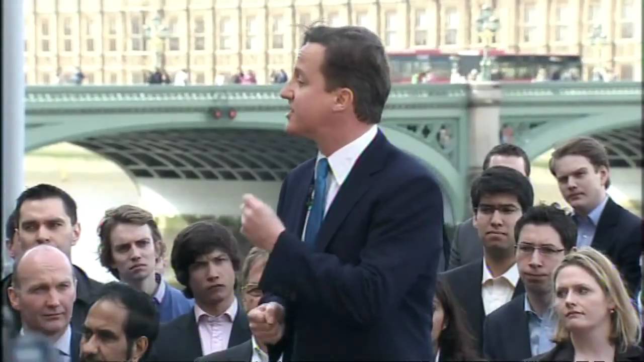 David Cameron on the 2010 General Election