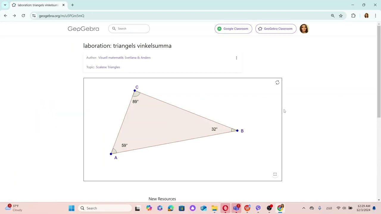 Geogebra, Առկա ռեսուրսների օգտագործում