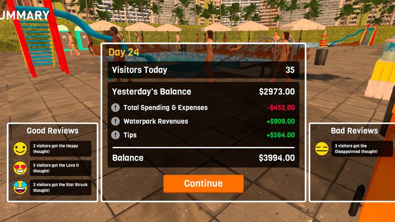 Reting System Add Waterpark Owner Simulator (Android Gameplay) #9