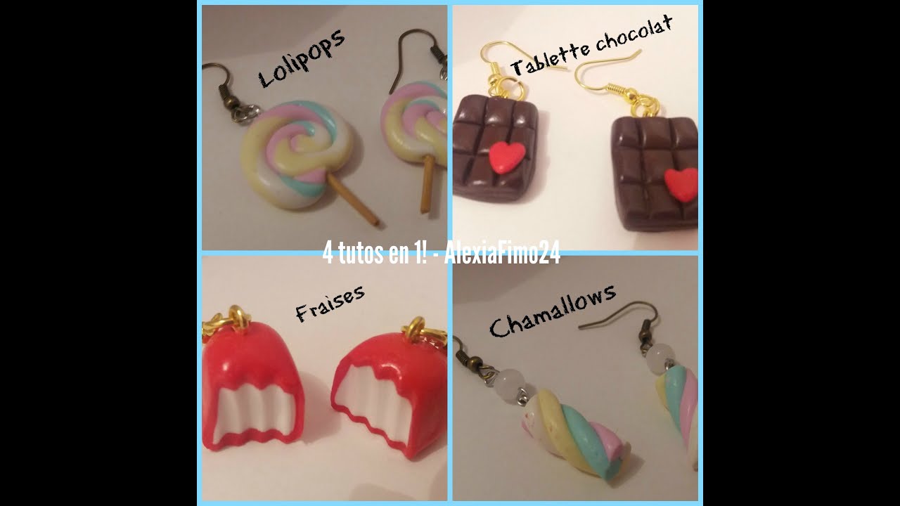 TUTO FIMO: 4 tutos en 1! pour les débutants, facile