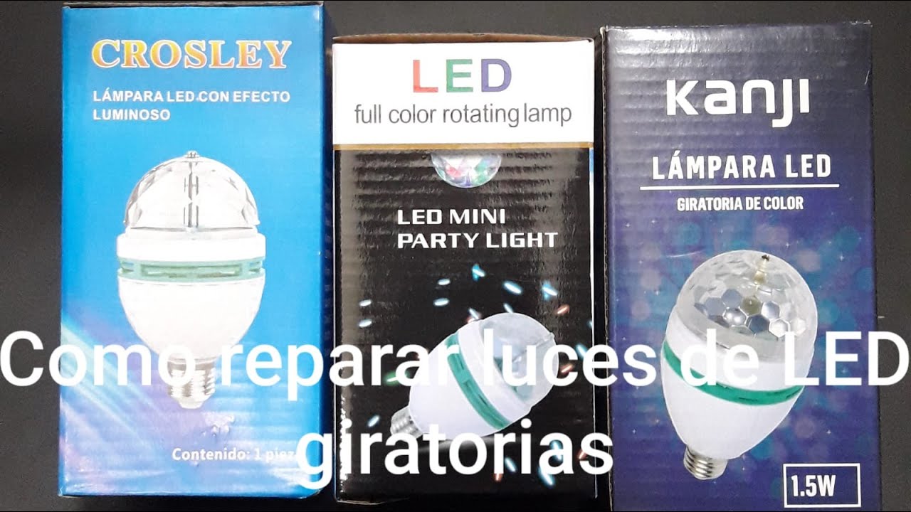 Como reparar luces LED Giratorias.