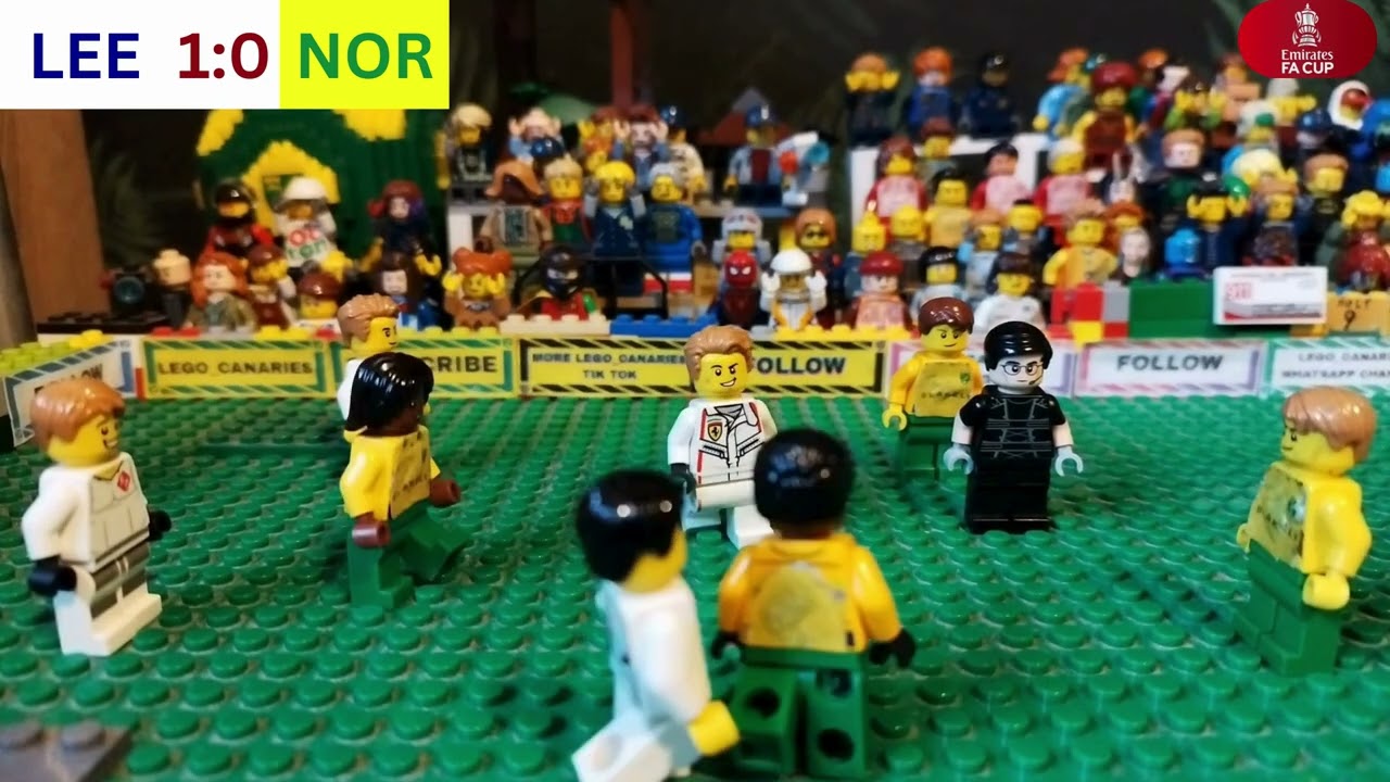 Leeds united 3:0 Norwich city Lego FA cup highlights
