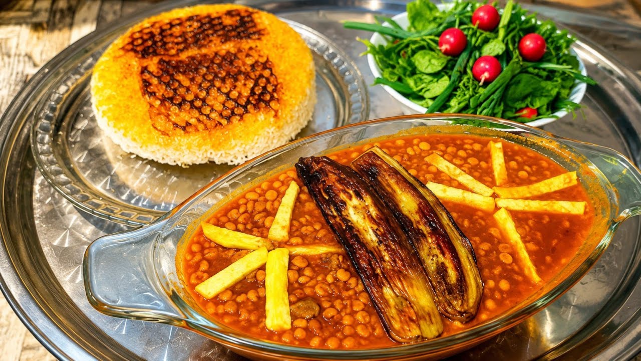 طرز تهیه وپختن خورشت قیمه بادمجان مجلسی | خوشمزه، جاافتاده و مخصوص مهمانی 