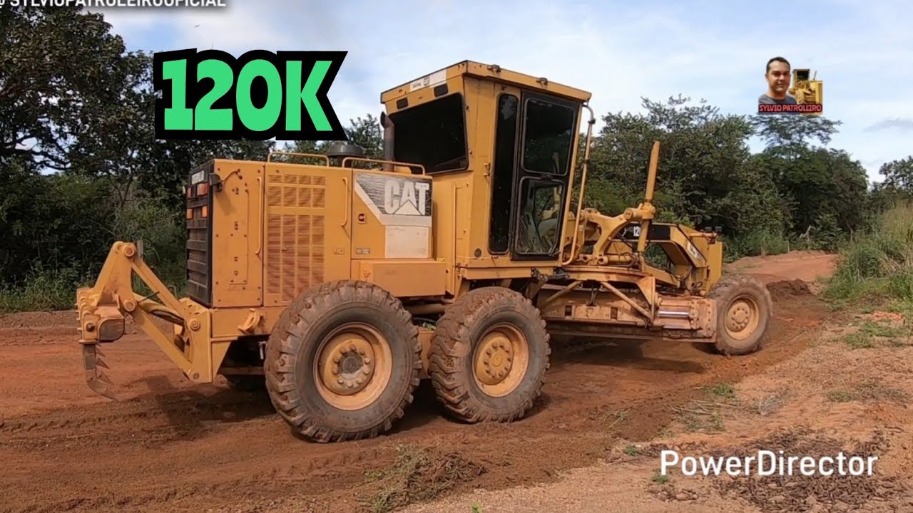 CATERPILLAR 120K NO TRECHO / Motoniveladora grader niveleuse patrola operador 