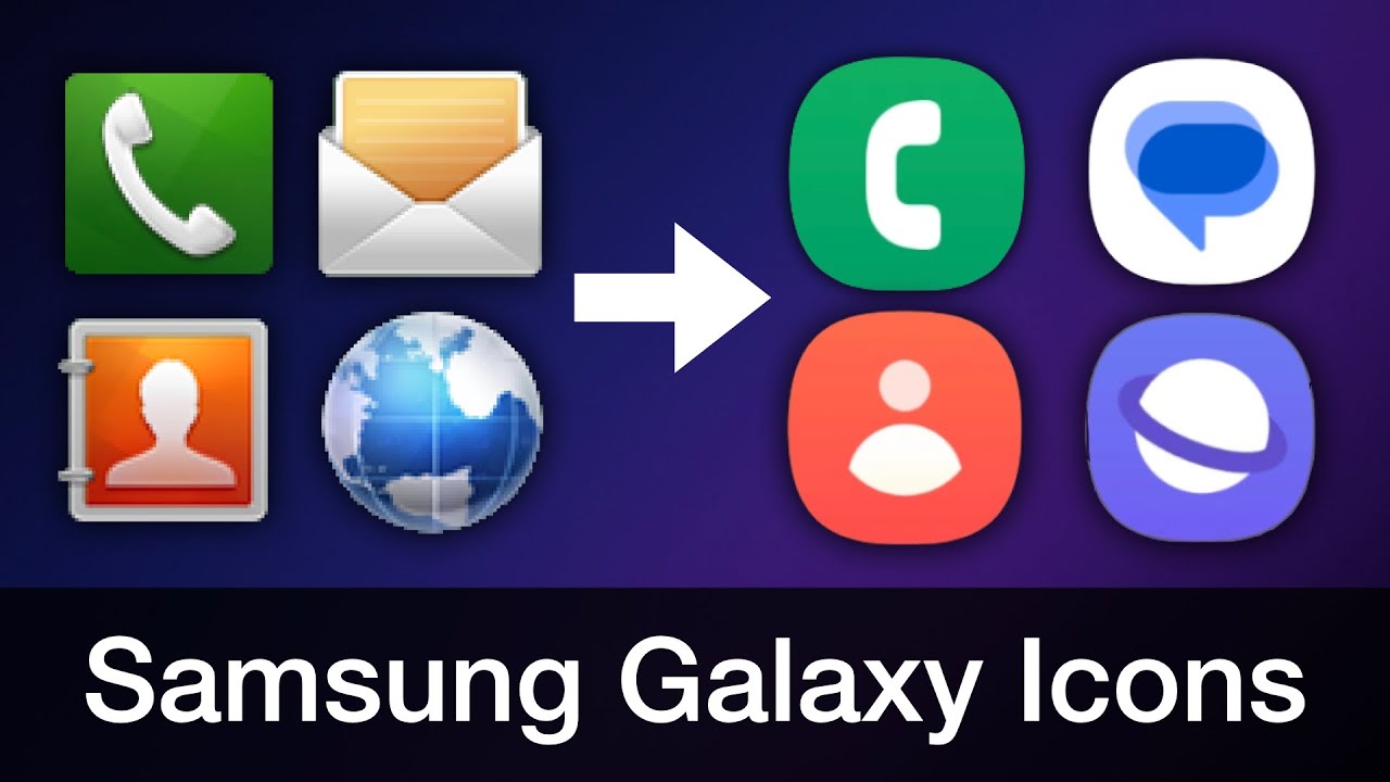 Эволюция иконок Android для Samsung Galaxy!