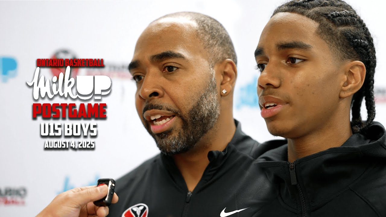 Team Ontario (U15 Boys) MilkUp Postgame - Aug 4, 2025 - Jaylen Shepherd and Coach Elvis Dennis